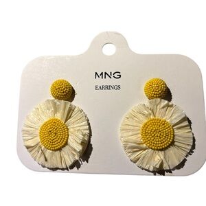 Mango Yellow and Cream Earrings